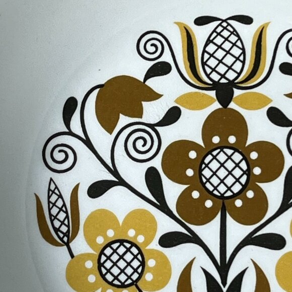 Folklore Ironstone ware by Myott England 2 Cereal Bowls 6,5" Brown Flowers - Picture 7 of 13